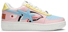 Buy A Bathing Ape Bapesta Low M1 'Shark Face - Pink' Lelaki Wanita Kasut 1G30191002