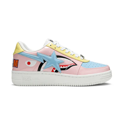 BAPE Bapesta Low M1 'Shark Face - Pink'