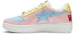 A Bathing Ape Bapesta Low M1 'Shark Face - Pink' Lelaki Wanita Kasut 1G30191002