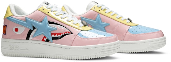 A Bathing Ape Bapesta Low M1 'Wajah Hiu - Pink' 1G30191002 Cheap A Bathing Ape Bapesta Low M1 'Wajah Hiu - Pink' 1G30191002