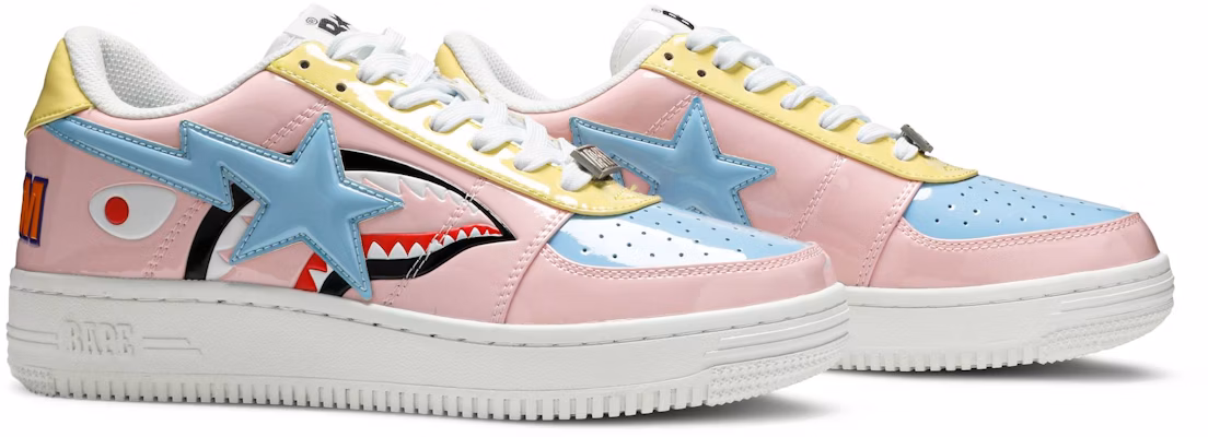 A Bathing Ape Bapesta Low M1 'Shark Face - Pink' 1G30191002 Cheap A Bathing Ape Bapesta Low M1 'Shark Face - Pink' 1G30191002