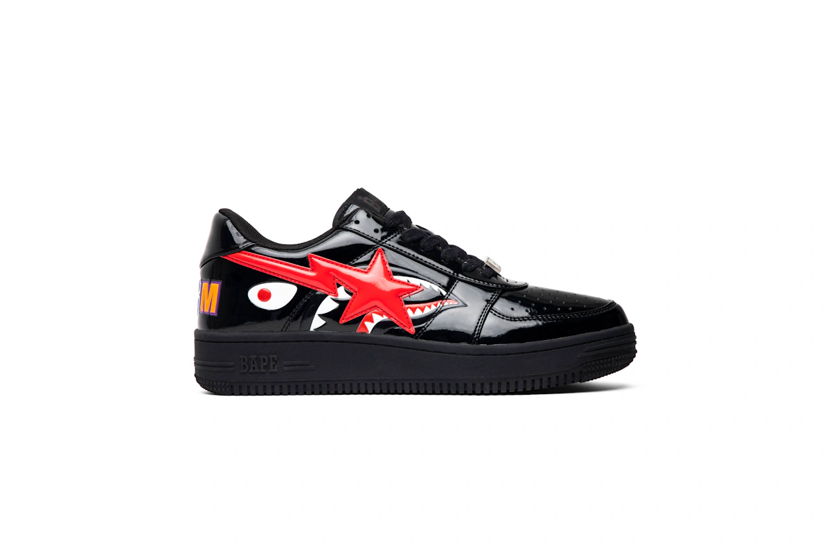 A Bathing Ape Bapesta Low 'Black Shark Face'