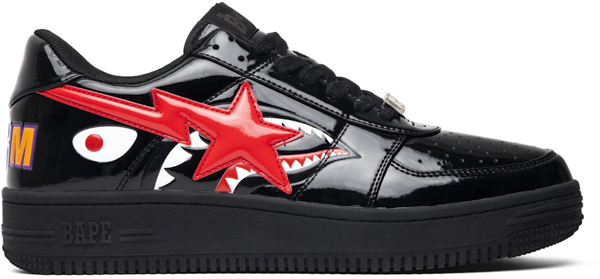 A Bathing Ape Bapesta Low 'Black Shark Face' Sepatu Hitam BAPESTA SHK BLK Buy A Bathing Ape Bapesta Low 'Black Shark Face' Sepatu Hitam BAPESTA SHK BLK