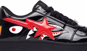 A Bathing Ape Bapesta Low 'Black Shark Face' Sepatu Hitam BAPESTA SHK BLK Order A Bathing Ape Bapesta Low 'Black Shark Face' Sepatu Hitam BAPESTA SHK BLK