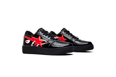 A Bathing Ape Bapesta Low 'Black Shark Face'