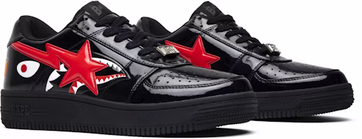 A Bathing Ape Bapesta Low 'Black Shark Face' Sepatu Hitam BAPESTA SHK BLK Cheap A Bathing Ape Bapesta Low 'Black Shark Face' Sepatu Hitam BAPESTA SHK BLK