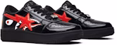 Cheap A Bathing Ape Bapesta Rendah 'Black Shark Face' BAPESTA SHK BLK