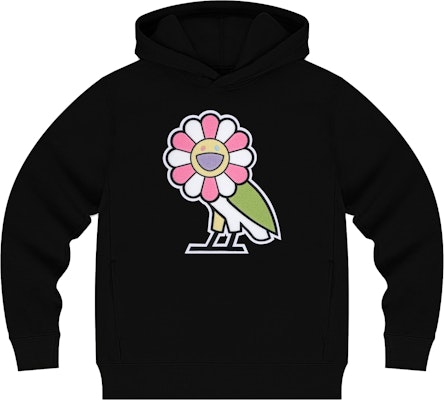 Takashi Murakami x OVO Surplus Flower Owl Hoodie Black Novelship