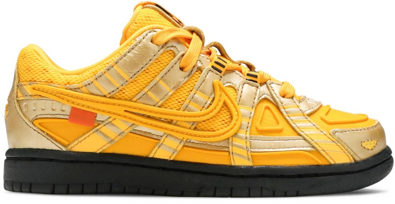 Off‑White x Nike Air Rubber Dunk 'University Gold' (PS) - CW7410