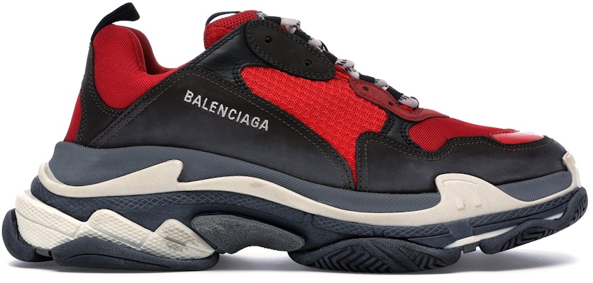 Balenciaga Triple S Red Black (Pre Distressed) - 516440-W0907-6576