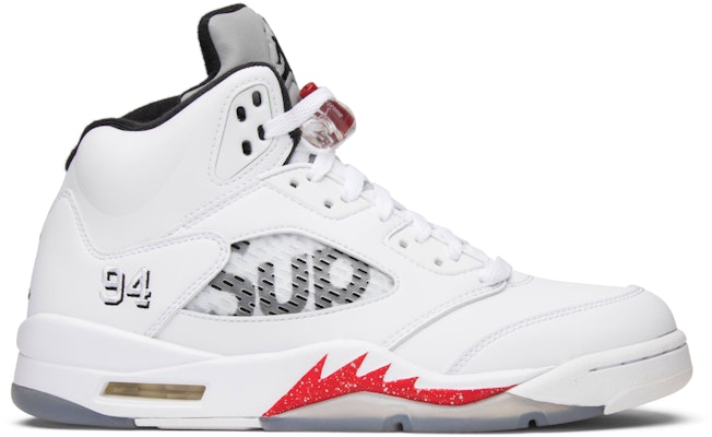 Supreme x Air Jordan 5 Retro 'White'