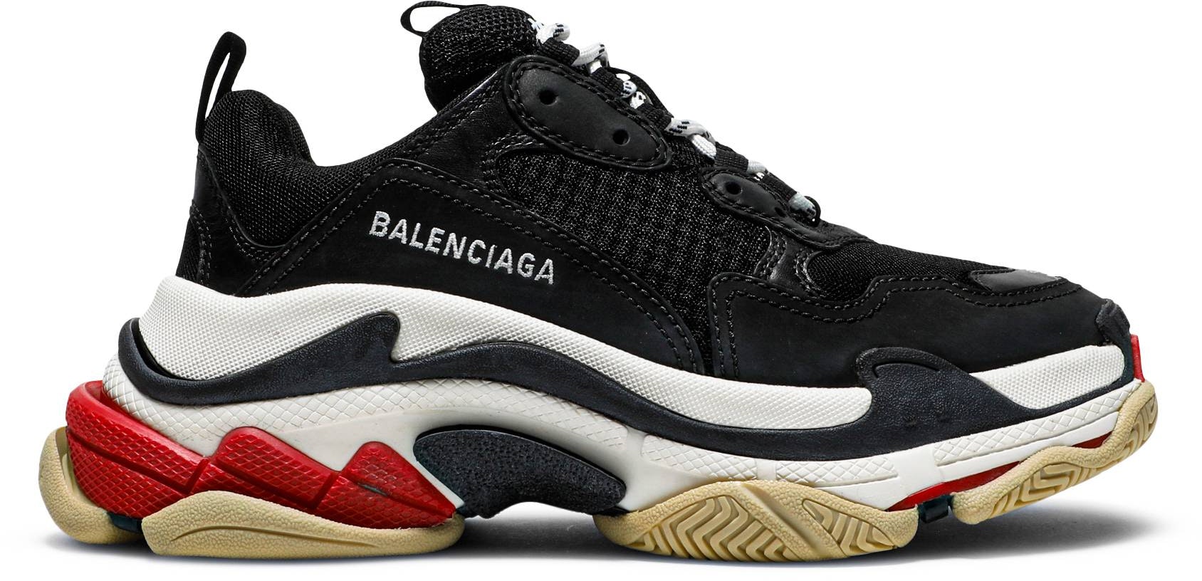 (Women) Balenciaga Triple S Sneaker 'Black Red' 524037 W09O1 1000 ...