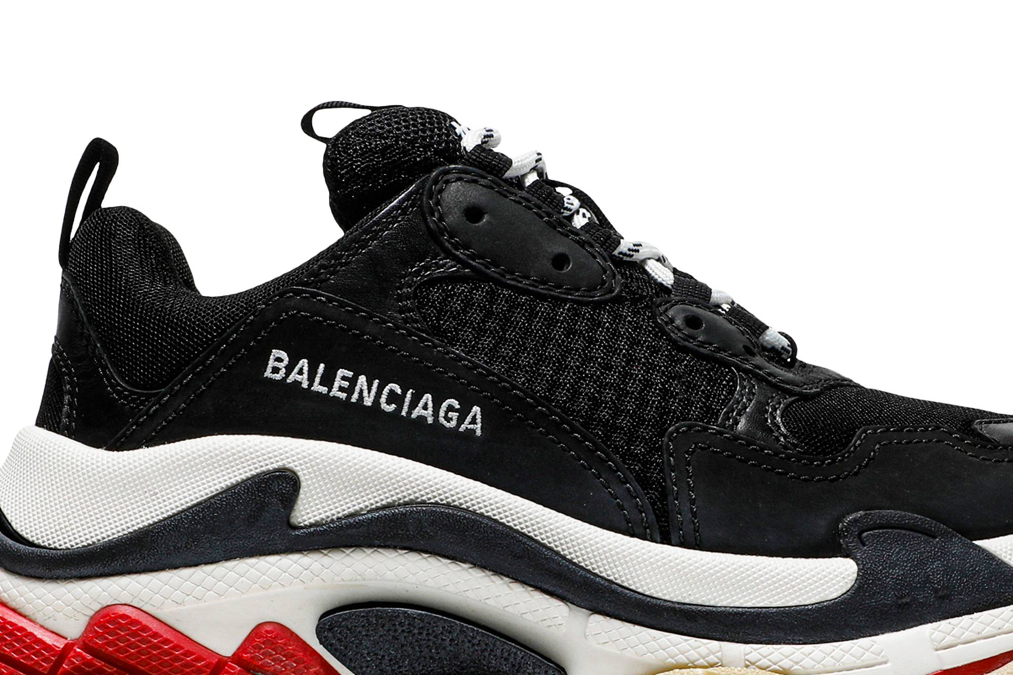 (Women) Balenciaga Triple S Sneaker 'Black Red' 524037 W09O1 1000