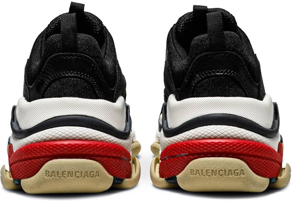 (W) Balenciaga Triple S Zapatillas 'Negro Rojo' 524037 W09O1 1000 Details for (W) Balenciaga Triple S Zapatillas 'Negro Rojo' 524037 W09O1 1000