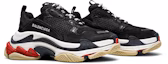 Cheap (W) Balenciaga Triple S Zapatillas 'Negro Rojo' 524037 W09O1 1000