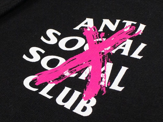 Anti Social Social Reebok Club Cancelled Hoodie Black (Pink X) Lookbook Anti Social Social Reebok Club Cancelled Hoodie Black (Pink X)