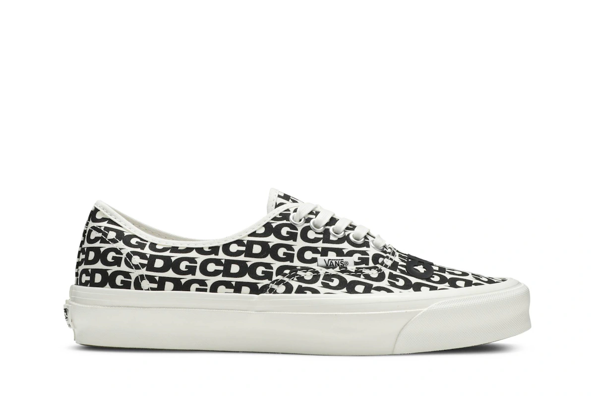 Comme des Garçons x Vans OG Authentic LX 'CDG Print - Blanc De Blanc' (Curved Rubber)