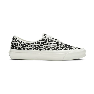 CDG Vans Authentic LX 'CDG Print - Blanc De Blanc' (Curved Rubber)