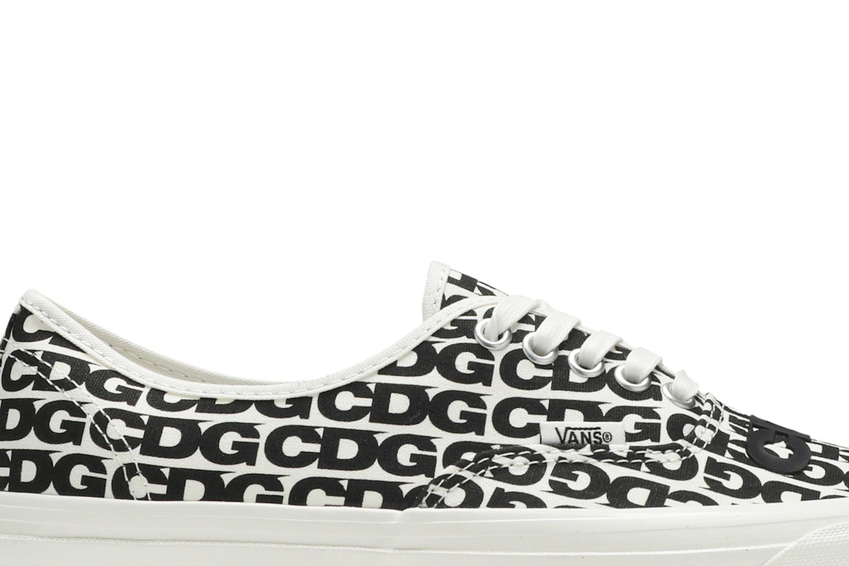 Comme des Garçons x Vans OG Authentic LX 'CDG Print - Blanc De Blanc' (Curved Rubber)