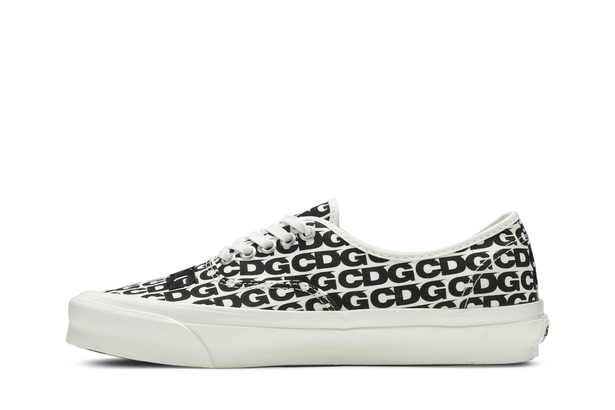 Comme des Garçons x Vans OG Authentic LX 'CDG Print - Blanc De Blanc' (Curved Rubber)