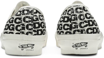 꼼데가르송 x 반스 OG 어센틱 LX 'CDG 프린트 - 화이트' (곡선 고무) VN0A4BV9SHM Details for 꼼데가르송 x 반스 OG 어센틱 LX 'CDG 프린트 - 화이트' (곡선 고무) VN0A4BV9SHM