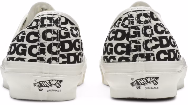 Comme des Garçons x Vans OG Authentic LX 'CDG Print - Blanc De Blanc' (Curved Rubber) VN0A4BV9SHM Details for Comme des Garçons x Vans OG Authentic LX 'CDG Print - Blanc De Blanc' (Curved Rubber) VN0A4BV9SHM