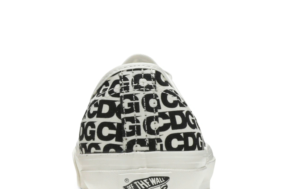 Comme des Garçons x Vans OG Authentic LX 'CDG Print - Blanc De Blanc' (Curved Rubber)
