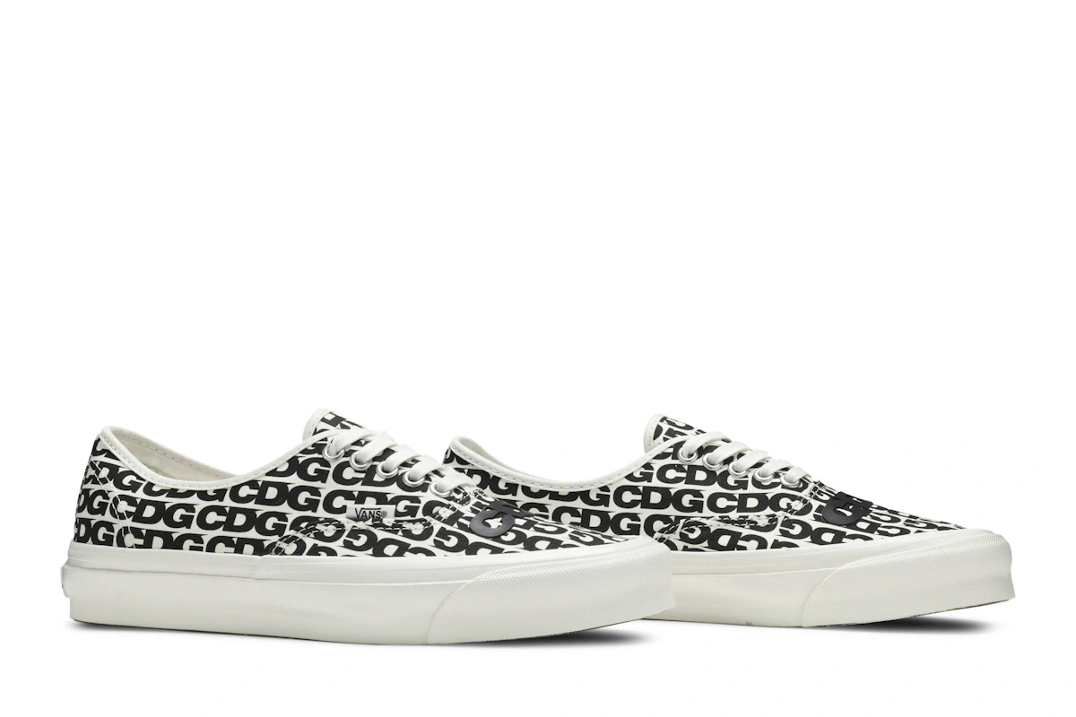 Comme des Garçons x Vans OG Authentic LX 'CDG Print - Blanc De Blanc' (Curved Rubber)