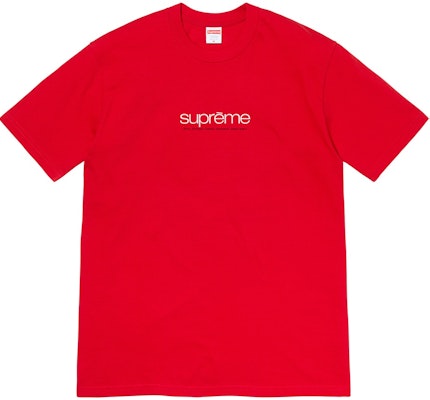 Supreme t shirt sales red