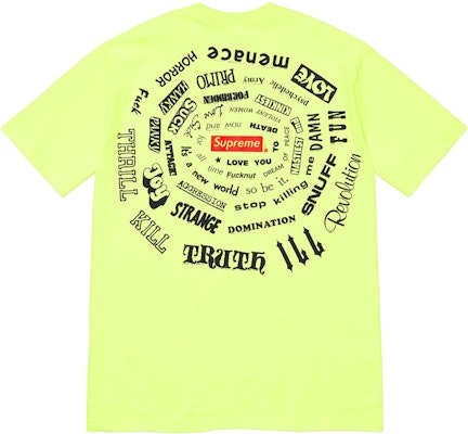 Supreme Spiral Tee Bright Yellow Order Supreme Spiral Tee Bright Yellow
