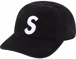 Supreme Fine Wale Corduroy S Logo 6-Panel Black Supreme Fine Wale Corduroy S Logo 6-Panel Black