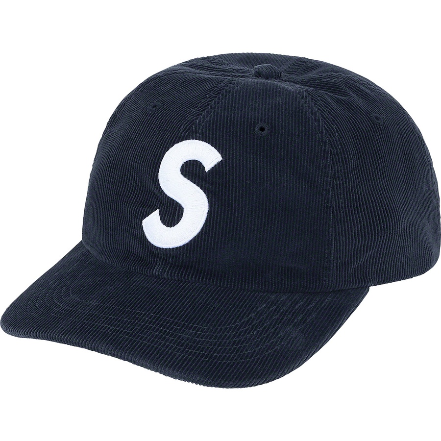 Supreme Fine Wale Corduroy S Logo 6-Panel Navy