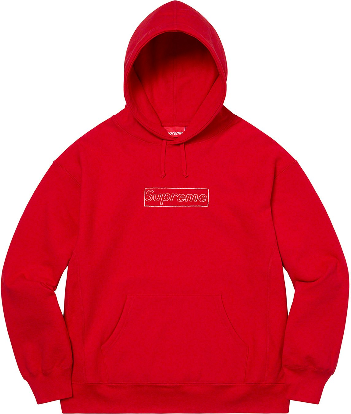 supreme-kaws-chalk-logo-hooded-sweatshirt-red