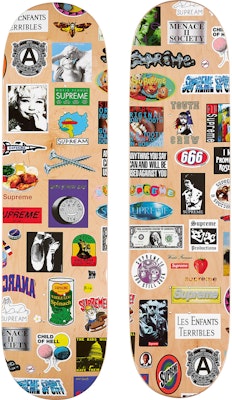 Supreme贴纸滑板面板棕色 Buy Supreme贴纸滑板面板棕色