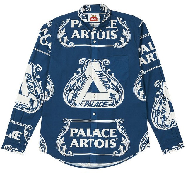 Palace Stella Artois Oxford Shirt Navy/White - Novelship
