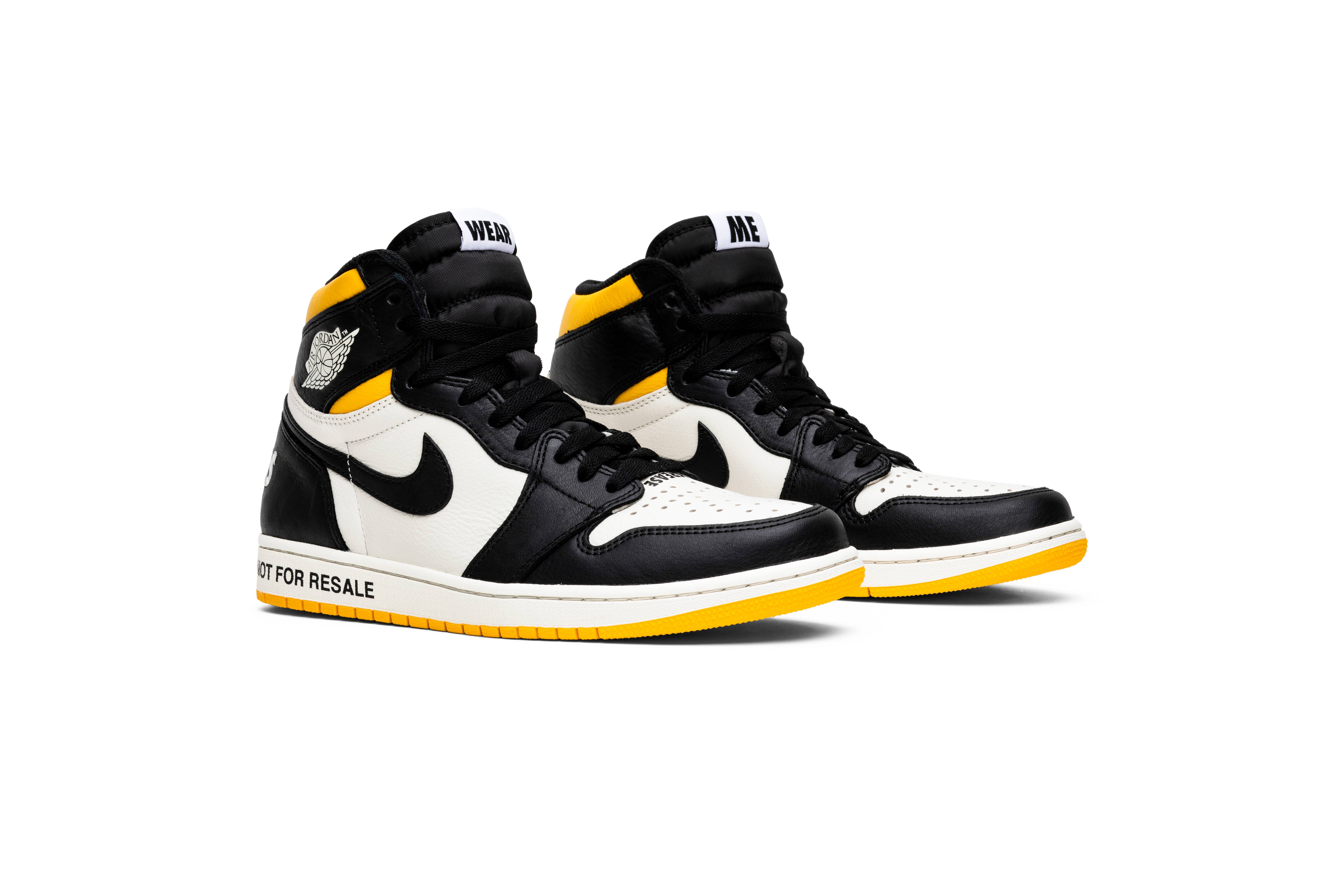 jordan 1 not for resale yellow