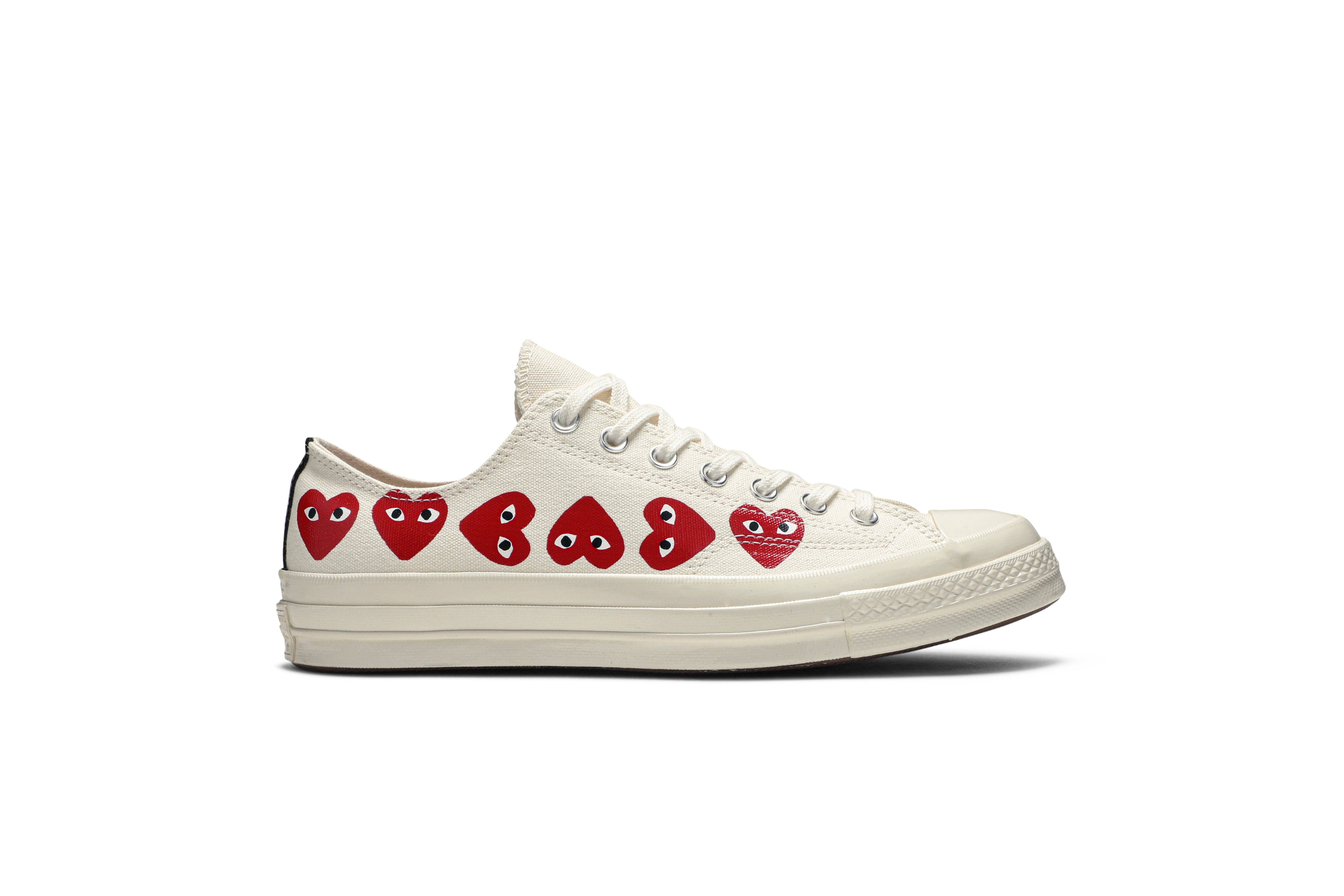 Comme des Garçons Play x Converse Chuck 70 Low Top 'Multi Heart' - 162975C  - Novelship