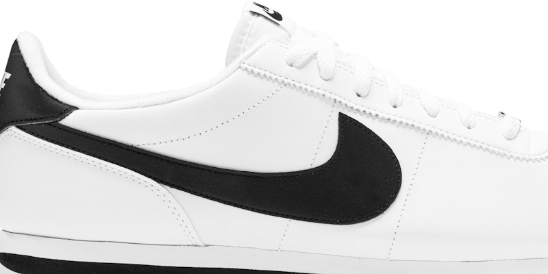 Nike cortez white with black swoosh Clearance