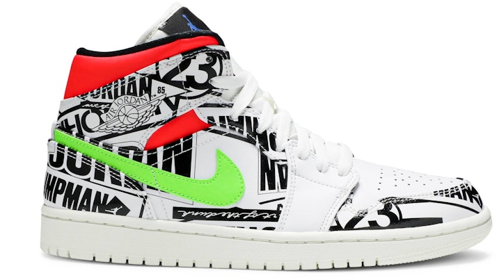 Air jordan 1 2025 mid all over logos