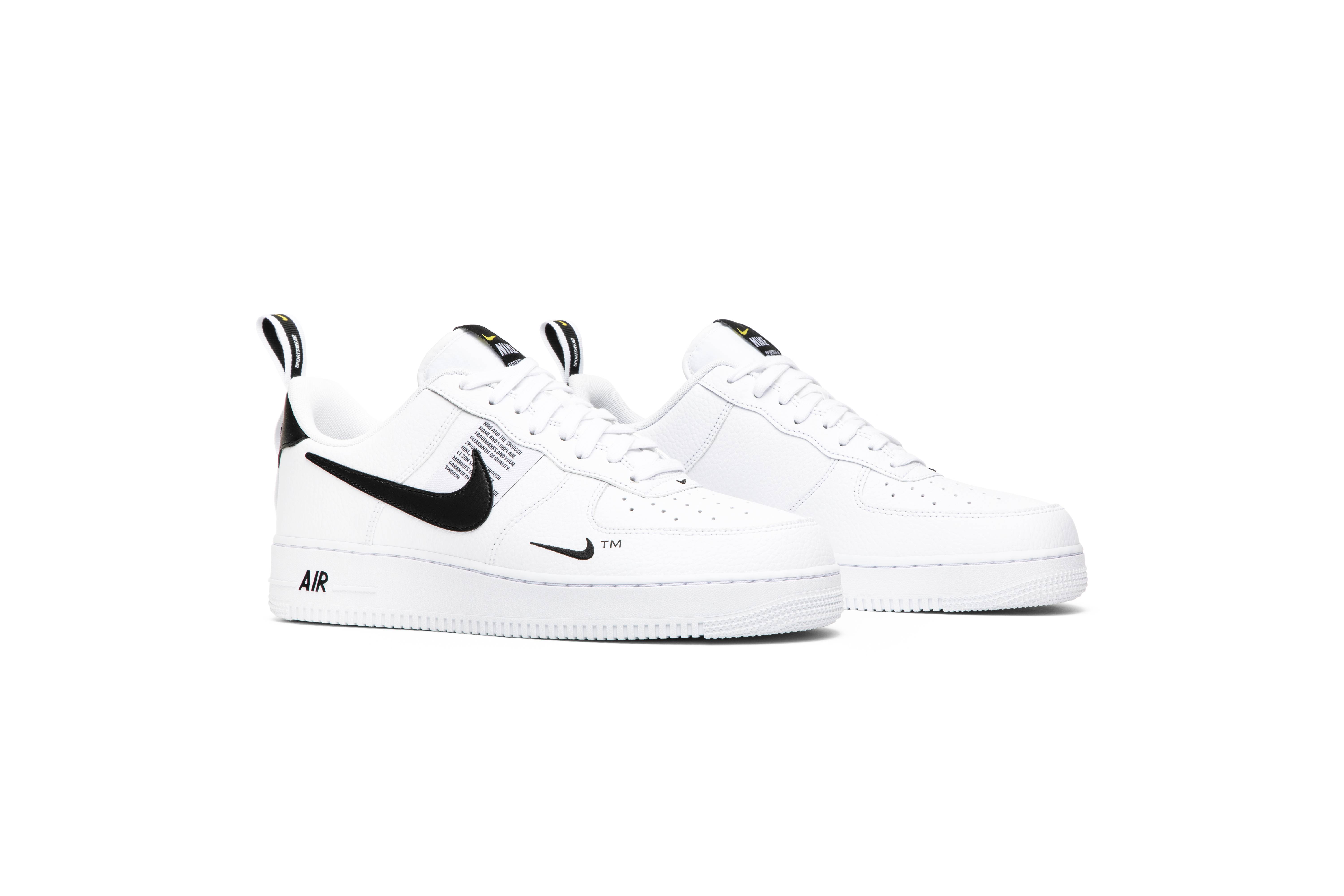 nike air force one overbranded white