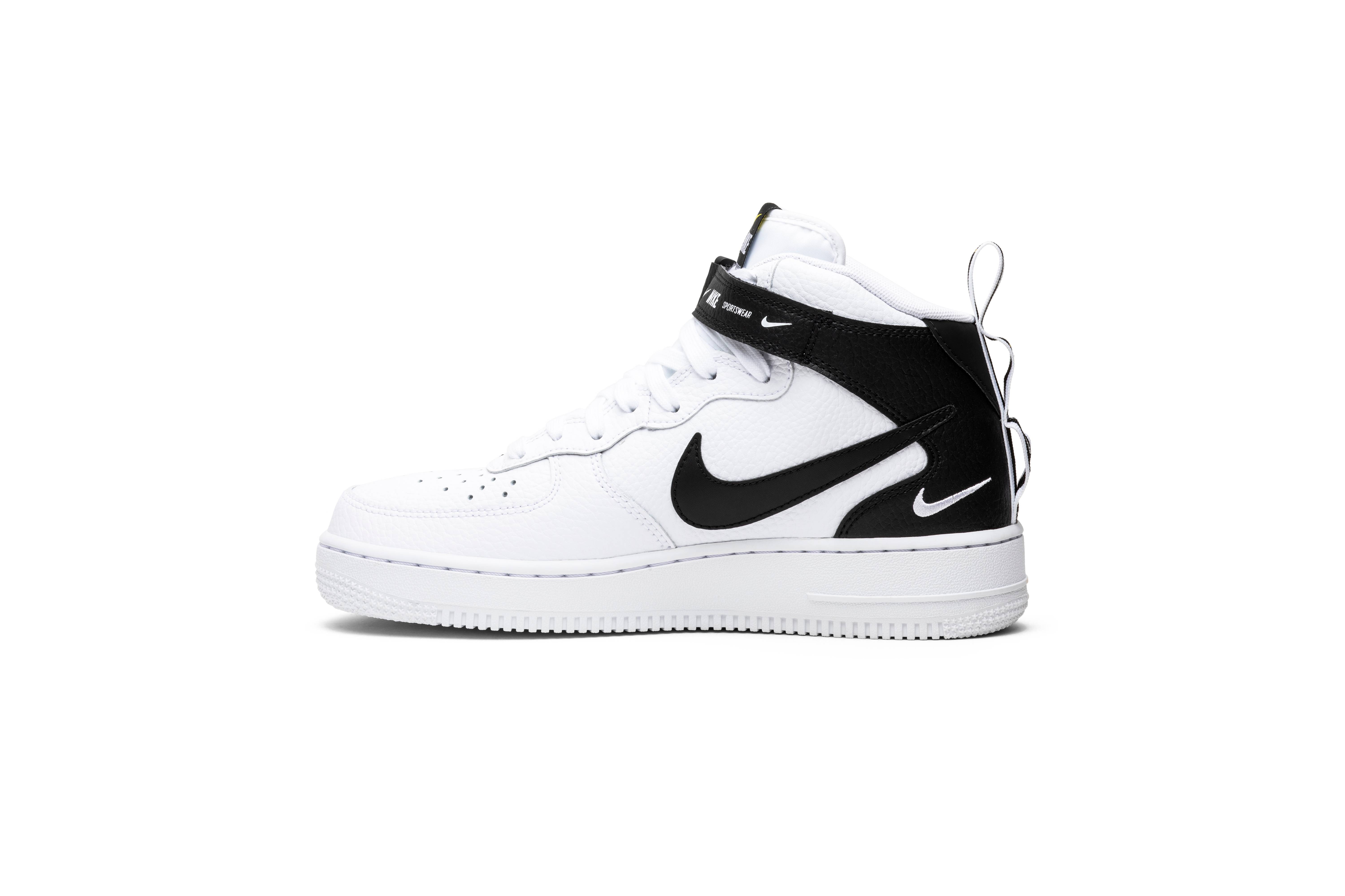 air force 1 mid utility white black