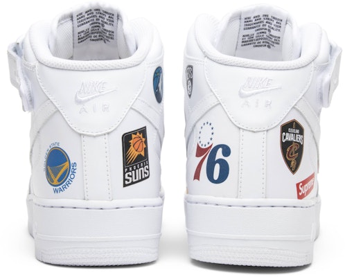 Nike Supreme x NBA x Air Force 1 Mid 07 'White