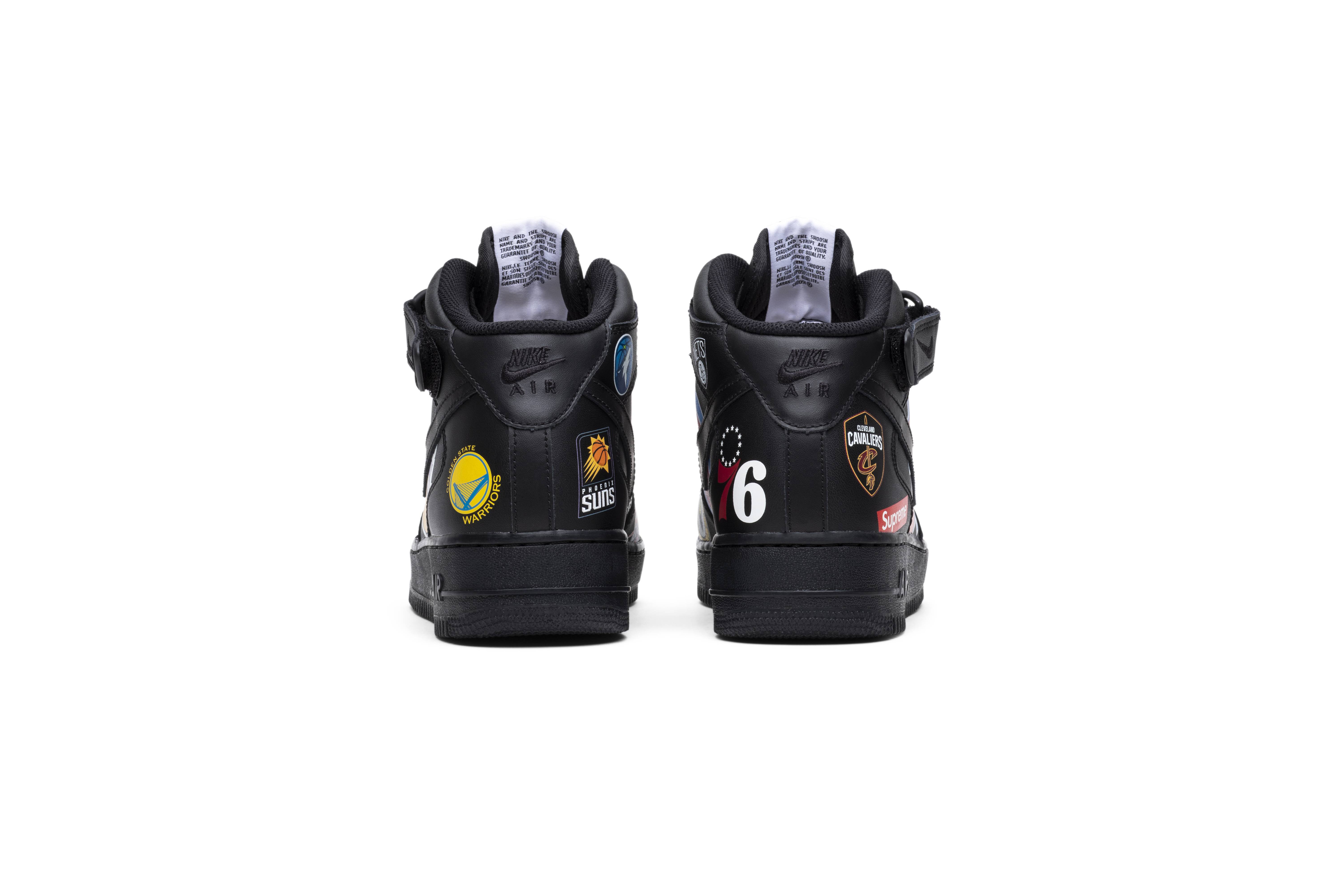Supreme x NBA x Nike Air Force 1 Mid 07 'Black' - AQ8017-001 - Novelship