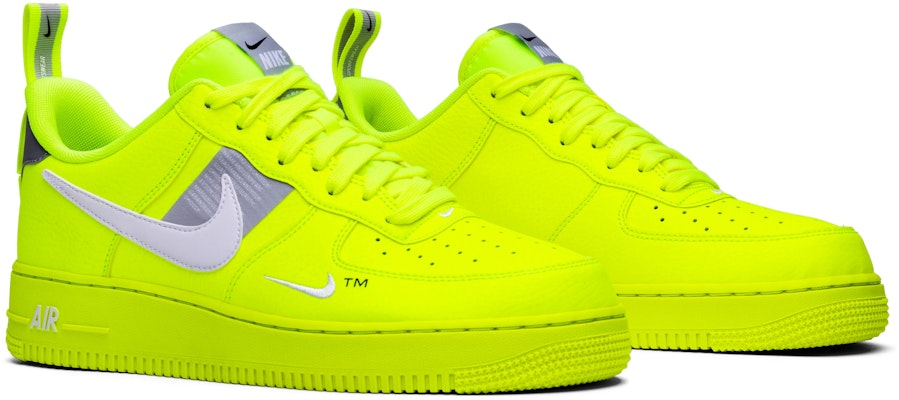 Nike Air Force 1 '07 LV8 Utility Volt Overbranding Size 12 Sneakers  AJ7747-700