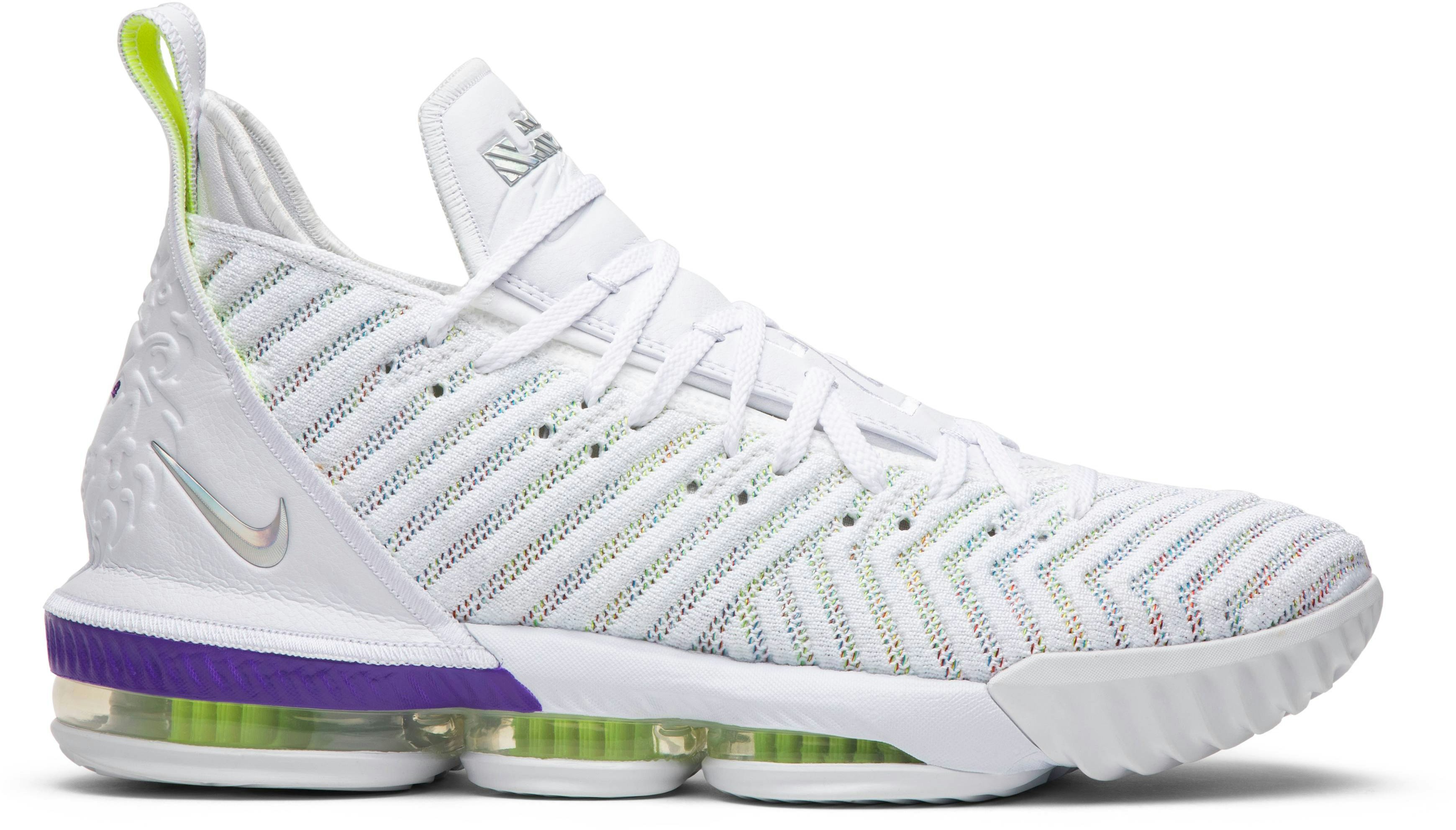 Lebron 16 purple and green online