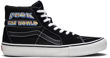 Supreme x Vans Sk8-Hi 'Fuck The World - Black' VN0A45JDSY1
