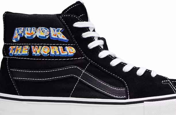 Supreme x Vans Sk8-Hi "Fuck The World - 黑色" VN0A45JDSY1 Order Supreme x Vans Sk8-Hi "Fuck The World - 黑色" VN0A45JDSY1