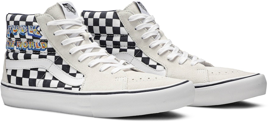 Supreme x Vans Sk8-Hi 'Fuck The World - Putih' VN0A45JDSY4 Cheap Supreme x Vans Sk8-Hi 'Fuck The World - Putih' VN0A45JDSY4
