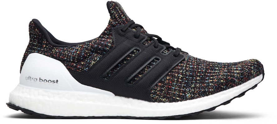 adidas UltraBoost 4.0 Black Multi Color White Heel Cage F35232