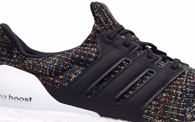 adidas UltraBoost 4.0 Black Multi Color White Heel Cage F35232